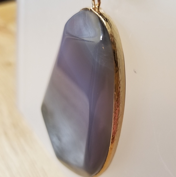 Tiger's Eye Beaded Necklace with Agate Pendant - Picture 5 of 8